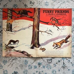 Vintage 1930 Furry Friends by Frank G. Ashbrook Paperback Book